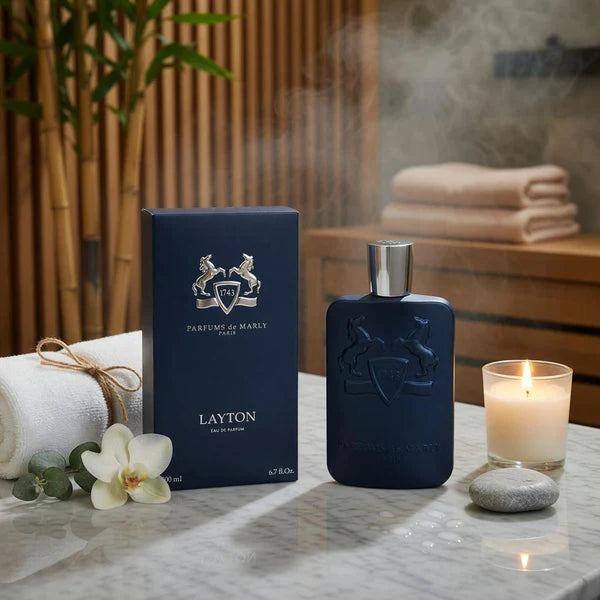 Parfums de Marly Layton Eau de Parfum Spray for Men 4.2 oz / 125 ml – Luxury Woody Floral Fragranc
